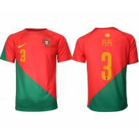Portugalsko Pepe #3 Domáci futbalový dres MS 2022 Krátky Rukáv
